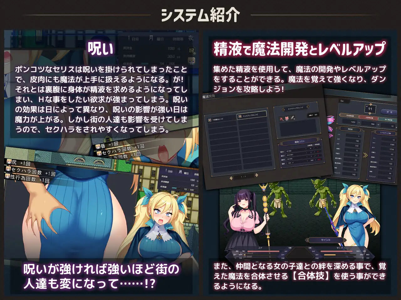 更新[爆款RPG/战斗H/巨乳援交] 废柴魔法使赛莉丝的H冒险记 ～因H的诅咒而变成渴望精液之躯的魔法使～ ポンコツ魔法使いセリスのHな冒険記 ～Hな呪いで精液を求める身体になった魔法使い～ v1.0.4 AI汉化版+存档 [2.40G]