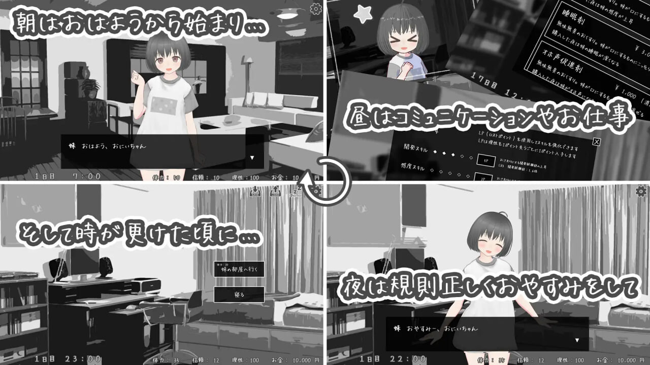 新步兵[互动SLG/抚摸触摸/动态] 将妹妹当做雌性后的三十夜 妹をメスと認識してからの三十夜 v1.02 内嵌AI汉化版 去码版+自由模式 [PC+安卓 930M]