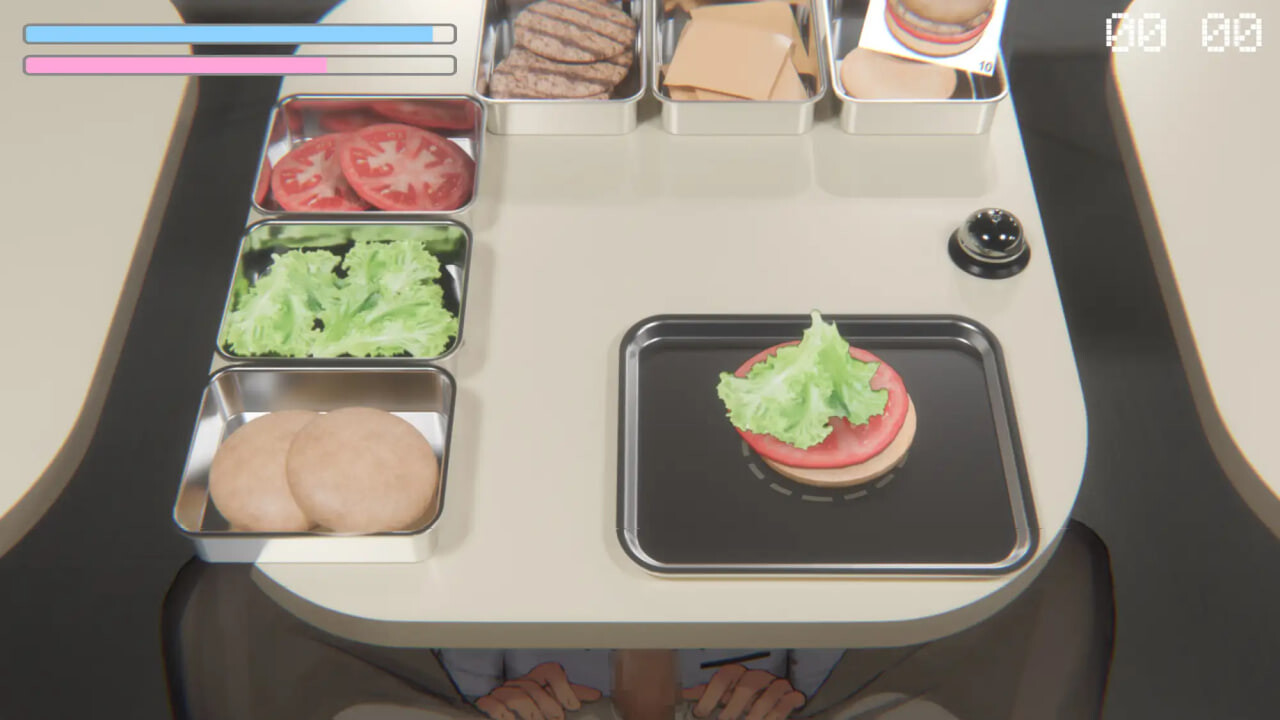 更新[日式SLG/男性受/动态] 汉堡店的四个夜晚 Four Nights at the Burger Shop ～ハンバーガー食べながら食べられるミニゲーム～ v1.4 官中版+DLC+存档 [110M]